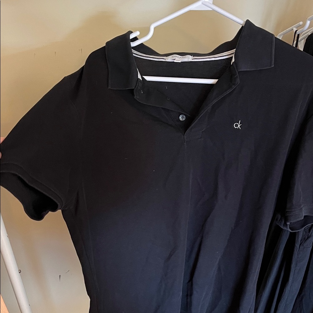 Calvin Klein Men's Polo Shirt in Black